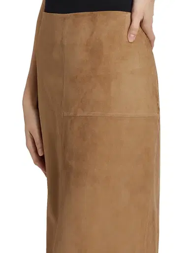 Proenza Schouler Women's Nadia Suede Midi-Skirt - Pony | Thumbnail 6