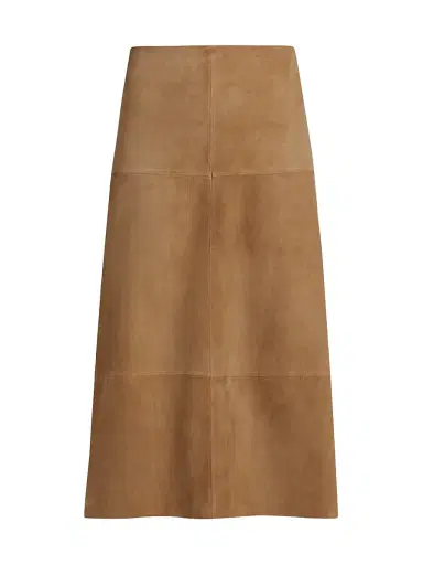Proenza Schouler Women's Nadia Suede Midi-Skirt - Pony | Thumbnail 1