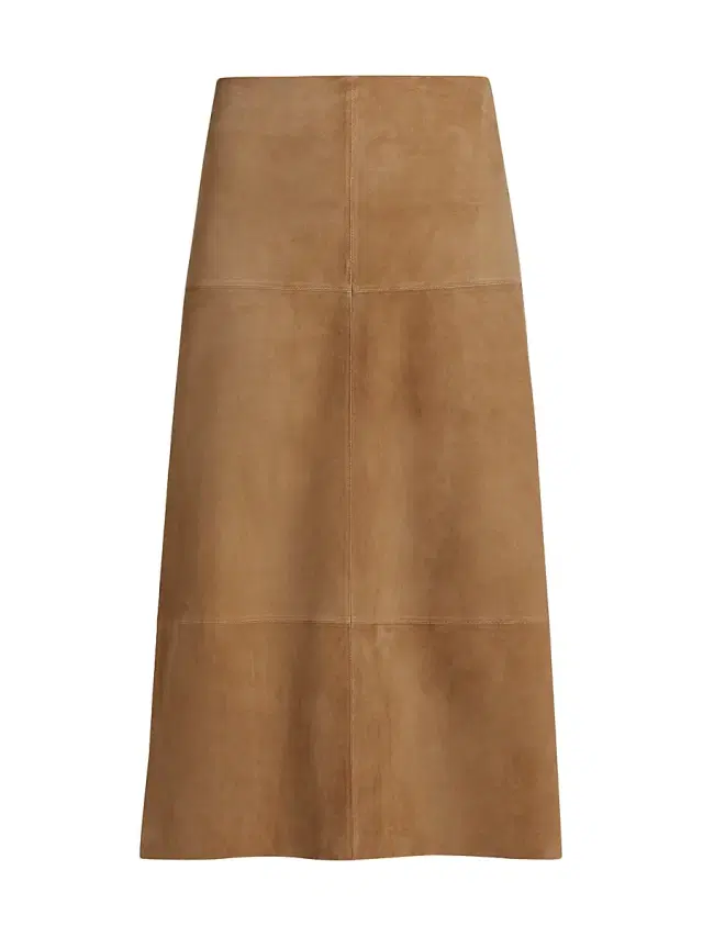 Proenza Schouler Women's Nadia Suede Midi-Skirt - Pony