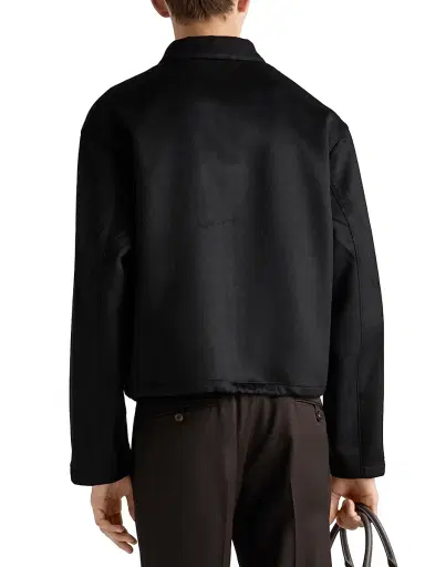 Prada Men's Wool and Cashmere Blouson Jacket - Black | Thumbnail 4