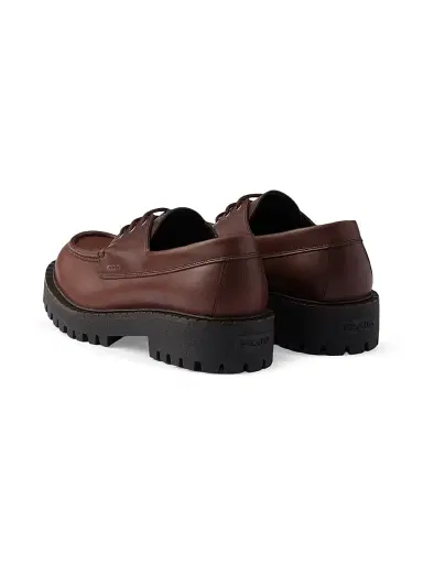 Prada Men's Laced Leather Loafers - Black | Thumbnail 8 Prada Men's Laced Leather Loafers - Black | Thumbnail 8