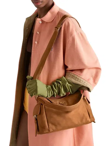 Prada Women's Large Explore Nappa Leather Shoulder Bag - Brown | Thumbnail 3 Prada Women's Large Explore Nappa Leather Shoulder Bag - Brown | Thumbnail 3