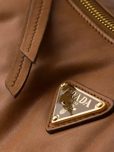 Prada Women's Large Explore Nappa Leather Shoulder Bag - Brown | Thumbnail 8 Prada Women's Large Explore Nappa Leather Shoulder Bag - Brown | Thumbnail 8