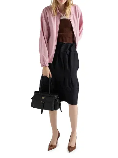 Prada Women's Medium Explore Nappa Leather Top Handle Bag - Black | Thumbnail 2