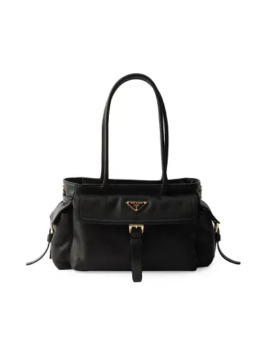 Prada Women's Medium Explore Nappa Leather Top Handle Bag - Black | Thumbnail 1