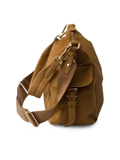 Prada Women's Explore Suede Shoulder Bag - Light Brown | Thumbnail 7 Prada Women's Explore Suede Shoulder Bag - Light Brown | Thumbnail 7