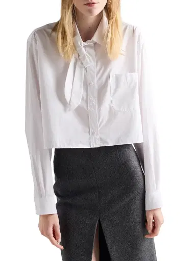 Prada Women's Poplin Shirt - White | Thumbnail 2