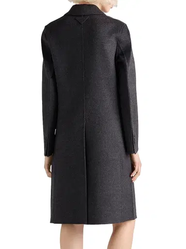 Prada Women's Double-Breasted Double Cashwool Coat - Grey - Size 10 | Thumbnail 3 Prada Women's Double-Breasted Double Cashwool Coat - Grey - Size 10 | Thumbnail 3