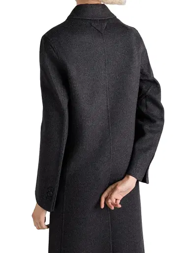 Prada Women's Double-Breasted Double Cashwool Coat - Grey - Size 10 | Thumbnail 4 Prada Women's Double-Breasted Double Cashwool Coat - Grey - Size 10 | Thumbnail 4