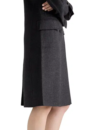 Prada Women's Double-Breasted Double Cashwool Coat - Grey - Size 10 | Thumbnail 5 Prada Women's Double-Breasted Double Cashwool Coat - Grey - Size 10 | Thumbnail 5