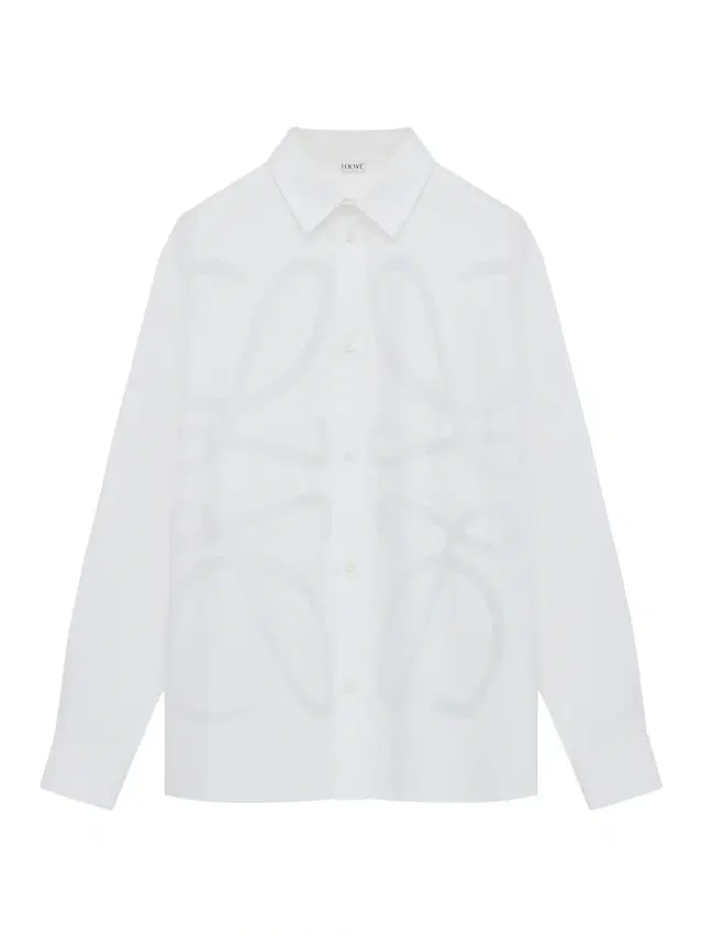 LOEWE Men's Large Anagram Cotton Shirt - White