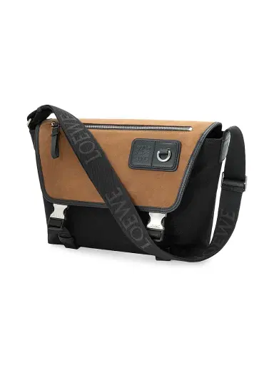 Loewe Men's Medium Messenger Bag - Black Dark Gold | Thumbnail 2