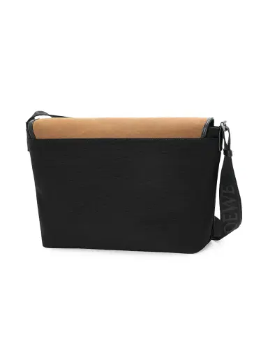 Loewe Men's Medium Messenger Bag - Black Dark Gold | Thumbnail 3