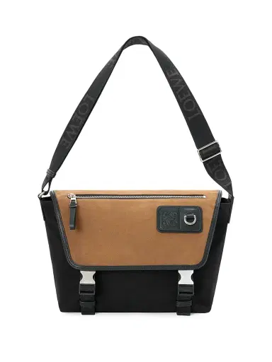 Loewe Men's Medium Messenger Bag - Black Dark Gold | Thumbnail 1