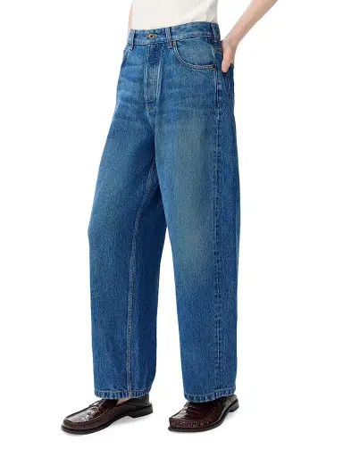 Loewe Men's Dark Washed Barrel Jeans - Vintage Blue - Size 40 | Thumbnail 2