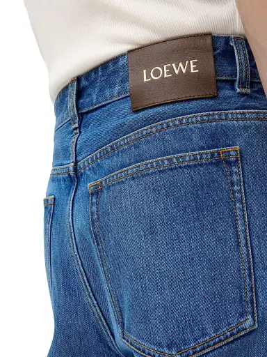 Loewe Men's Dark Washed Barrel Jeans - Vintage Blue - Size 40 | Thumbnail 4