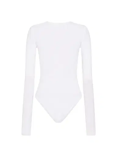 Wolford Women's Jewel Neck Long-Sleeve Bodysuit - White - Size Large | Thumbnail 2 Wolford Women's Jewel Neck Long-Sleeve Bodysuit - White - Size Large | Thumbnail 2