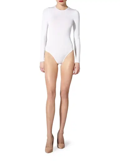 Wolford Women's Jewel Neck Long-Sleeve Bodysuit - White - Size Large | Thumbnail 5 Wolford Women's Jewel Neck Long-Sleeve Bodysuit - White - Size Large | Thumbnail 5