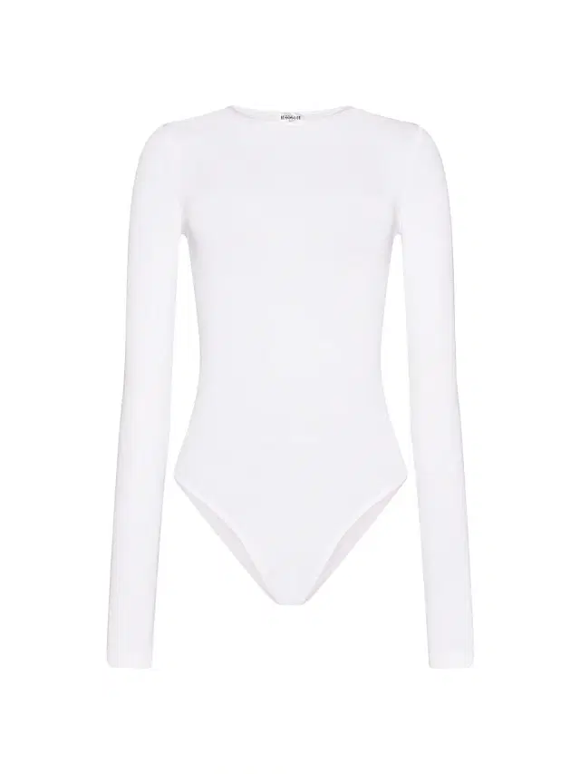 Wolford Women's Jewel Neck Long-Sleeve Bodysuit - White