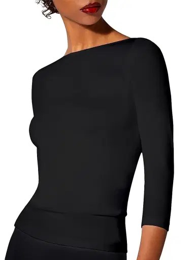 Wolford Women's Cordoba Boatneck Three-Quarter Sleeve Top | Thumbnail 5 Wolford Women's Cordoba Boatneck Three-Quarter Sleeve Top | Thumbnail 5