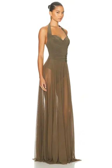 Norma Kamali for FWRD Cayla Flared Gown | Thumbnail 2 Norma Kamali for FWRD Cayla Flared Gown | Thumbnail 2