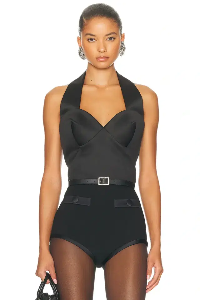 Marc Jacobs Sculpted Satin Halter Top