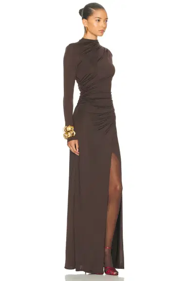 LaPointe Jersey Draped Gown | Thumbnail 2