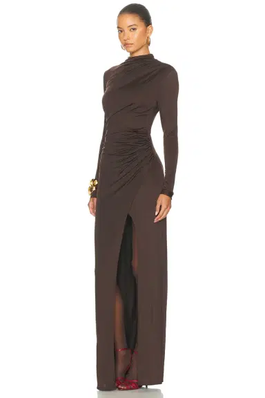 LaPointe Jersey Draped Gown | Thumbnail 3