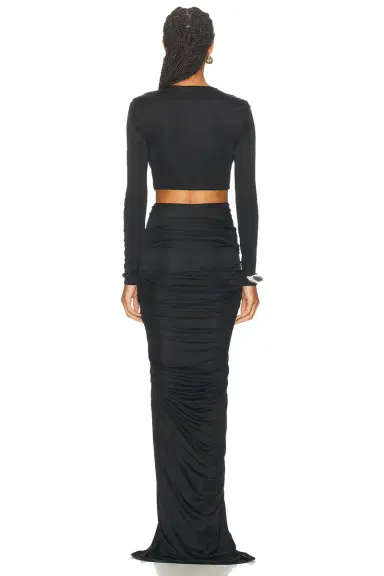 Atlein V-Neck Cut Out Pocket Gown | Thumbnail 3