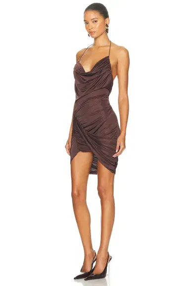 Atlein Ruched Strap Mini Dress | Thumbnail 3
