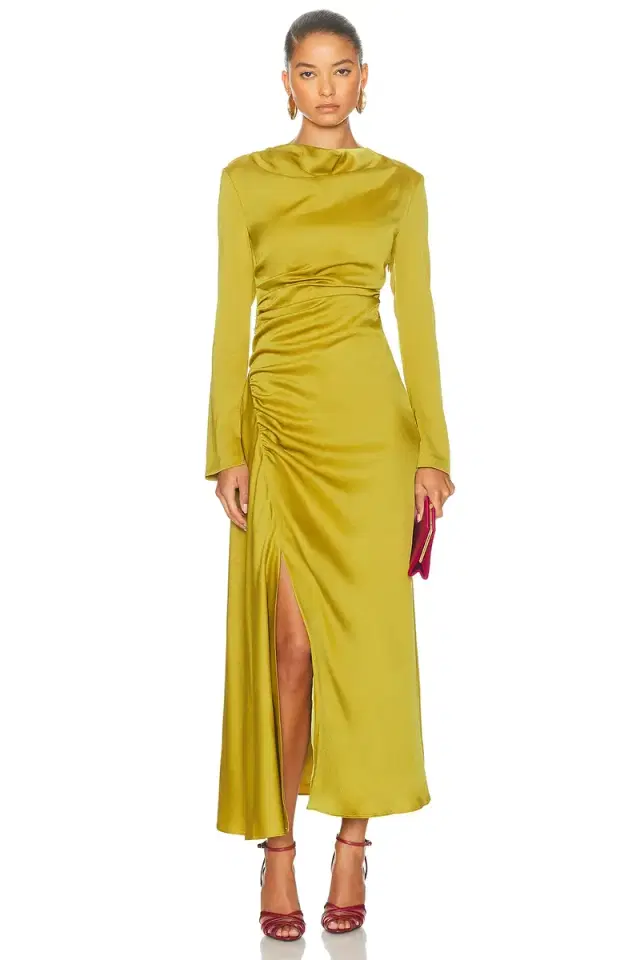 SIMKHAI Odess Long Sleeve Midi Dress