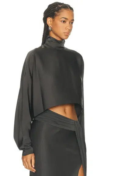 LaPointe Lightweight Satin Caftan Top | Thumbnail 2