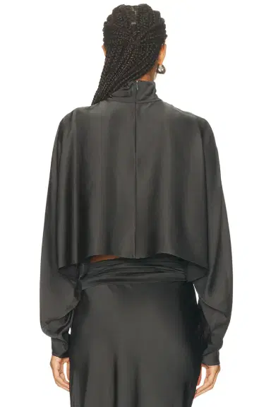 LaPointe Lightweight Satin Caftan Top | Thumbnail 3