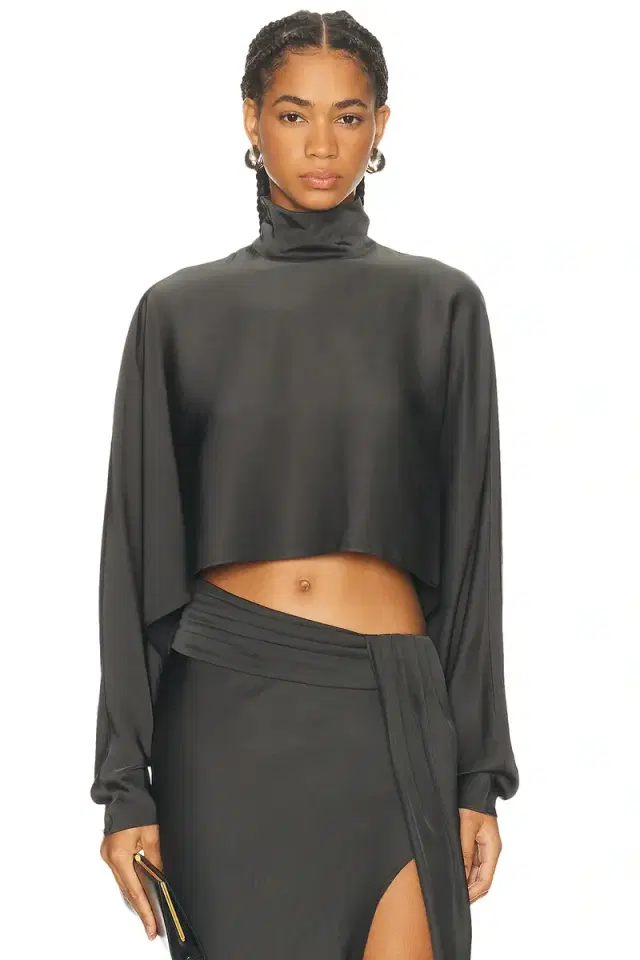 LaPointe Lightweight Satin Caftan Top
