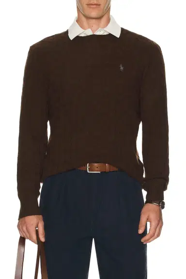 Polo Ralph Lauren Wool Cashmere Cable Knit Crewneck Sweater | Thumbnail 1