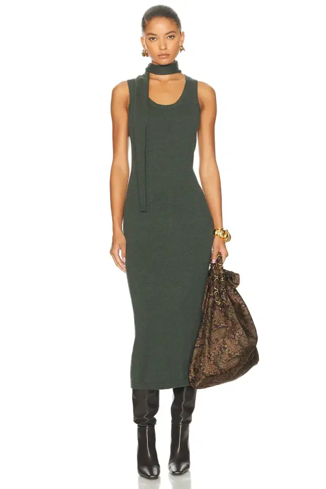 MATTHEW BRUCH Scarf Tank Midi Dress