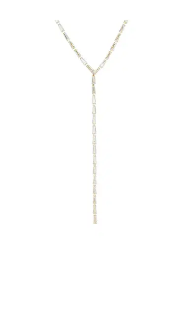 By Adina Eden Cz Multi Baguette Tennis Lariat Necklace | Thumbnail 2 By Adina Eden Cz Multi Baguette Tennis Lariat Necklace | Thumbnail 2