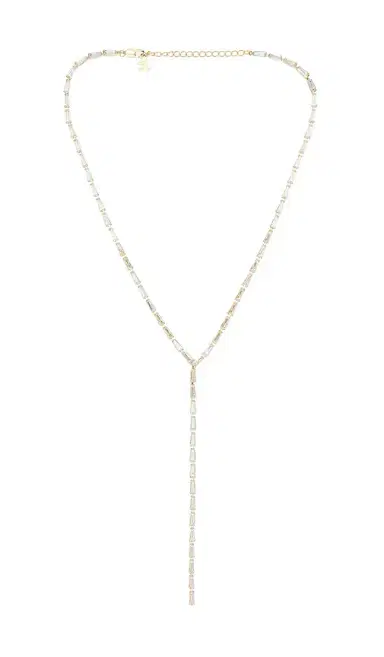 By Adina Eden Cz Multi Baguette Tennis Lariat Necklace | Thumbnail 1 By Adina Eden Cz Multi Baguette Tennis Lariat Necklace | Thumbnail 1