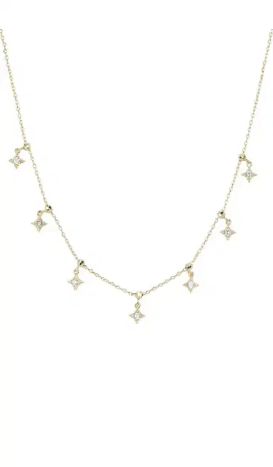 By Adina Eden Cz Muli Starburst Dangling Necklace | Thumbnail 2