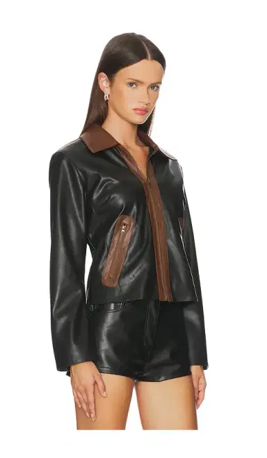 Central Park West Atlas Faux Leather Jacket | Thumbnail 2