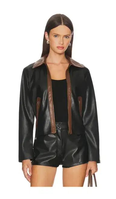 Central Park West Atlas Faux Leather Jacket | Thumbnail 1