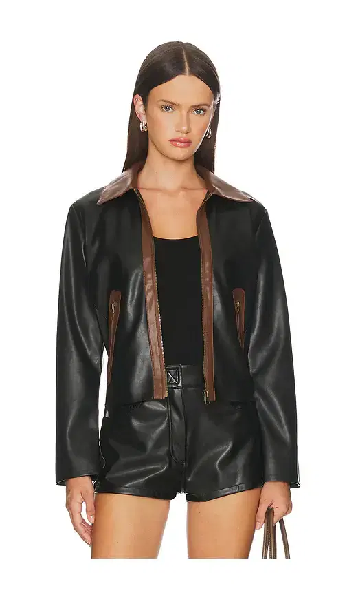 Central Park West Atlas Faux Leather Jacket