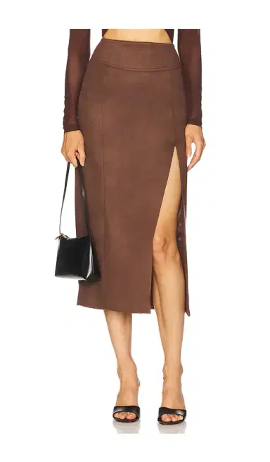 Bardot Dante Faux Suede Midi Skirt | Thumbnail 1 Bardot Dante Faux Suede Midi Skirt | Thumbnail 1