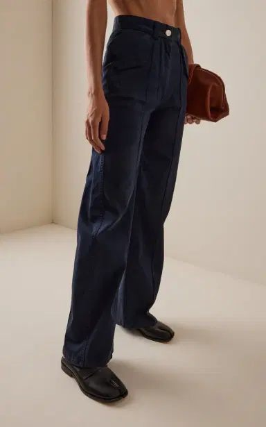 RÙADH The Odette High-Rise Cotton-Sateen Pants | Thumbnail 3