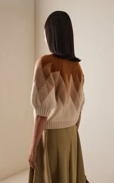 RÙADH The Innes Puff-Sleeve Jacquard Wool Top | Thumbnail 4 RÙADH The Innes Puff-Sleeve Jacquard Wool Top | Thumbnail 4