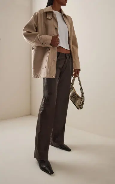 EB Denim Low Rise Baggy Leather Pants | Thumbnail 2 EB Denim Low Rise Baggy Leather Pants | Thumbnail 2