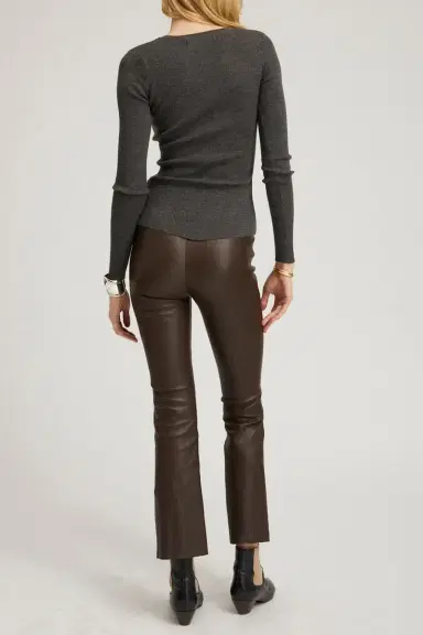 Sprwmn Ankle Flare Legging - Americano | Thumbnail 4 Sprwmn Ankle Flare Legging - Americano | Thumbnail 4