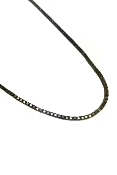 STEFERE Black Diamond Tennis Necklace | Thumbnail 1