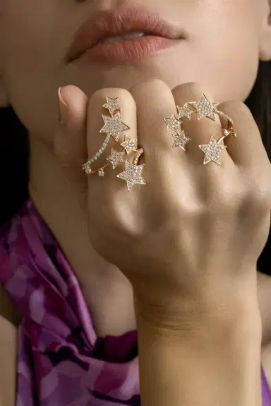 STEFERE Diamond Star Multifinger Ring | Thumbnail 2