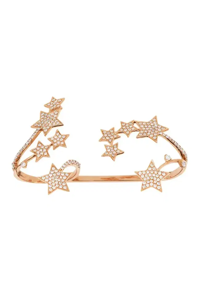 STEFERE Diamond Star Multifinger Ring